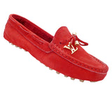 Mocassim Feminino Louis Vuitton Couro Vermelho